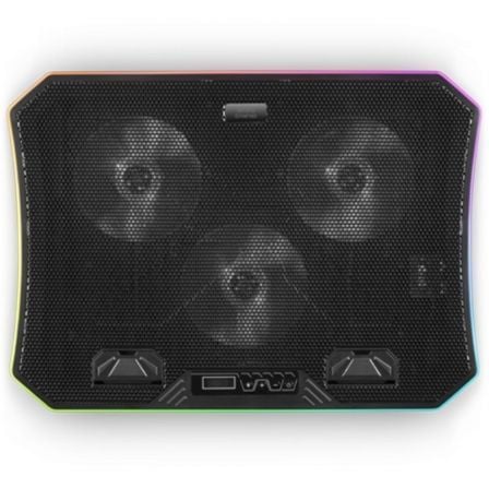 Mars Gaming MNBC6 Soporte refrigerante para portátiles hasta 19" con iluminación LED